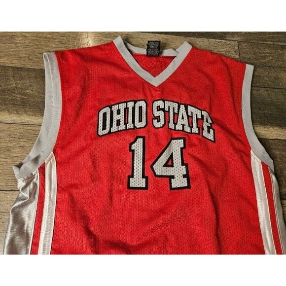 OHIO STATE BASKETBALL 14 JERSEY by STARTER Buckeyes Scarlet Gray Mens Adult XL - Picture 4 of 8